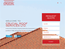 Tablet Screenshot of crucialroofservices.com